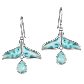 Larimar Kohola Teardrop Earrings