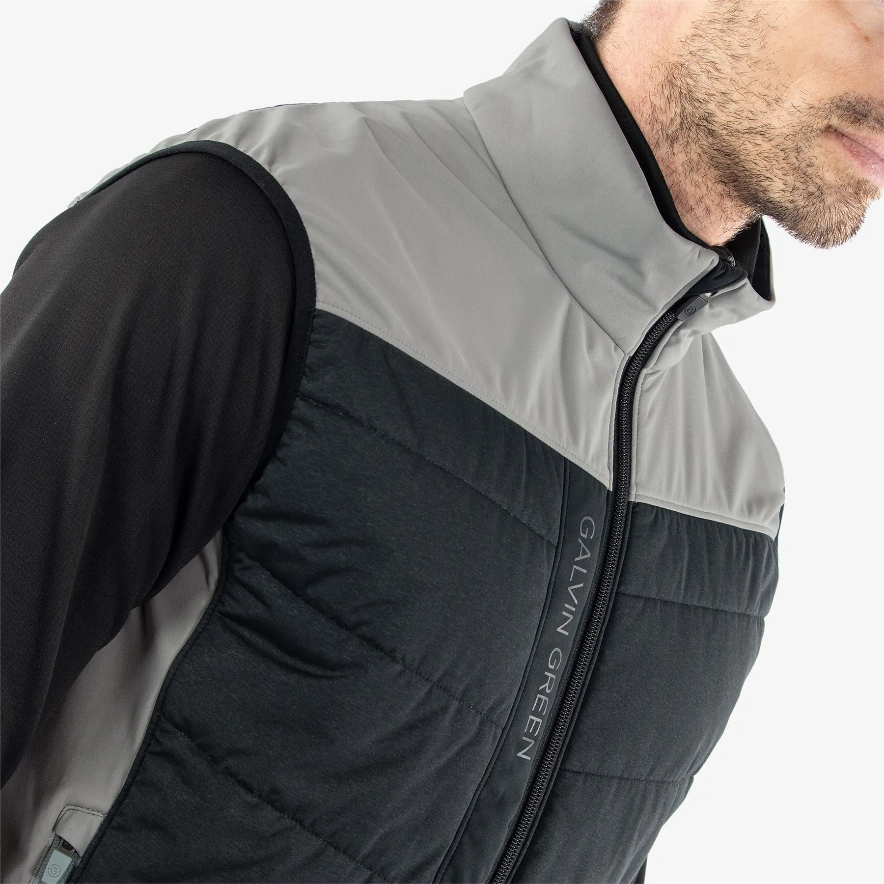 Lauro Interface-1 Full Zip Gilet Sharkskin/Black - SS24