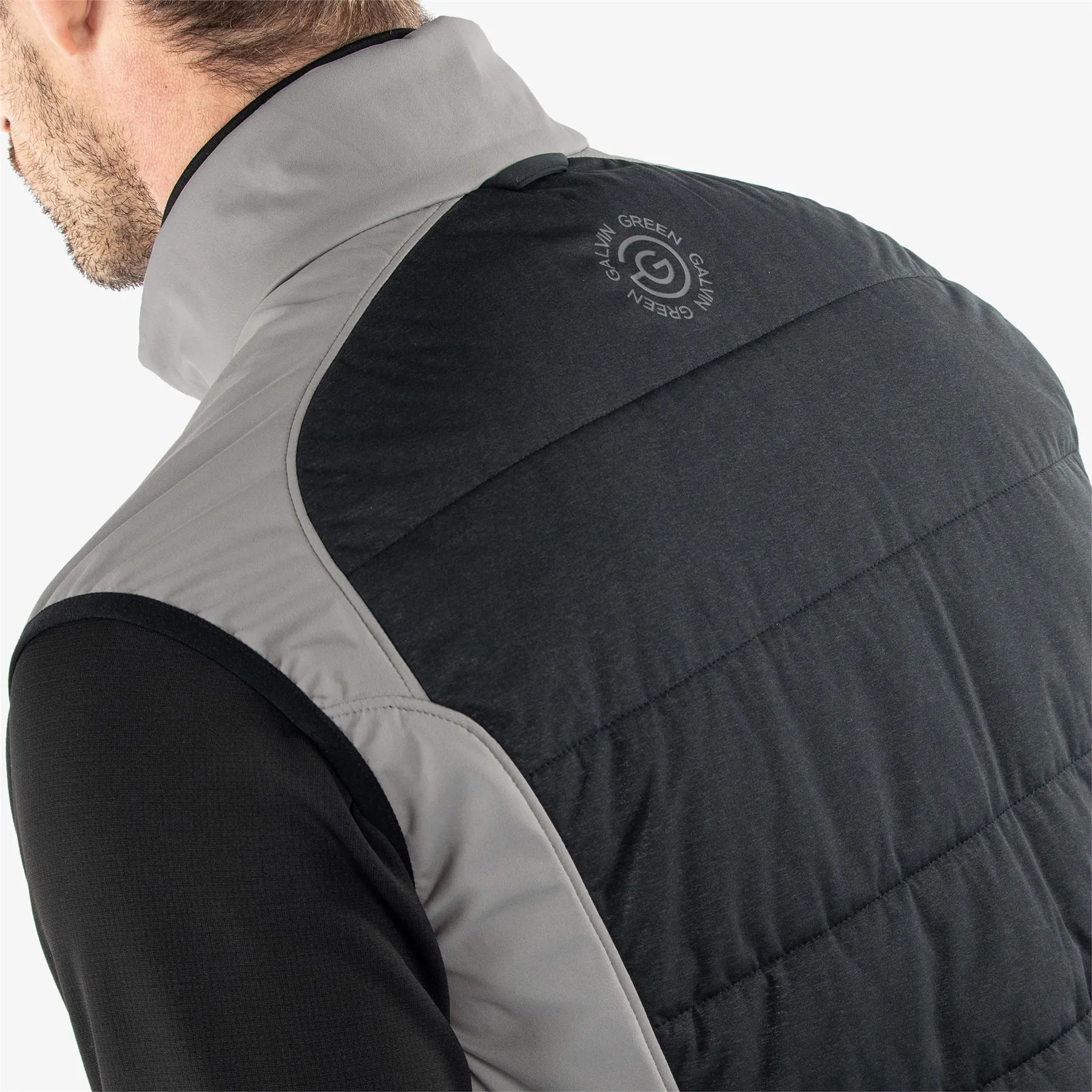 Lauro Interface-1 Full Zip Gilet Sharkskin/Black - SS24