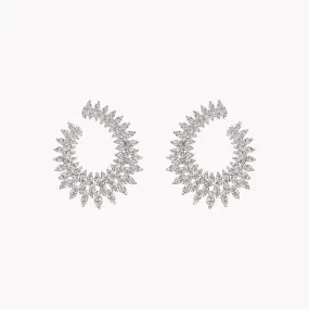 Marquise Hoop Earrings