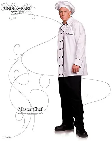 Master Chef Men's Cook Costume One Size