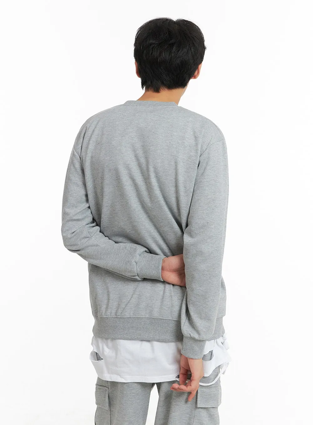 Men's Basic Cotton Sweatshirt IA401