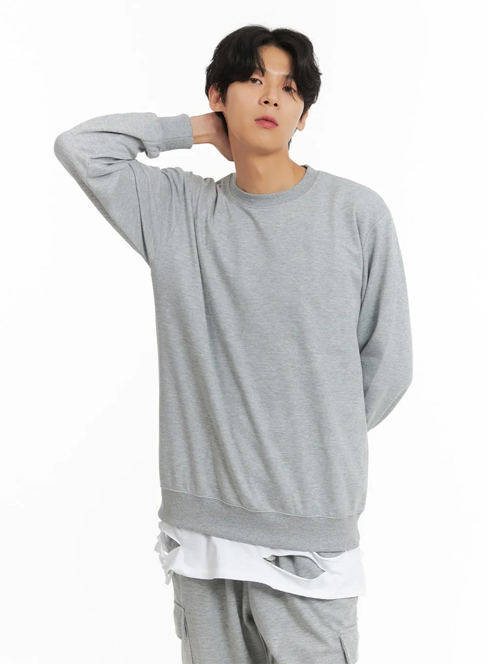 Men's Basic Cotton Sweatshirt IA401