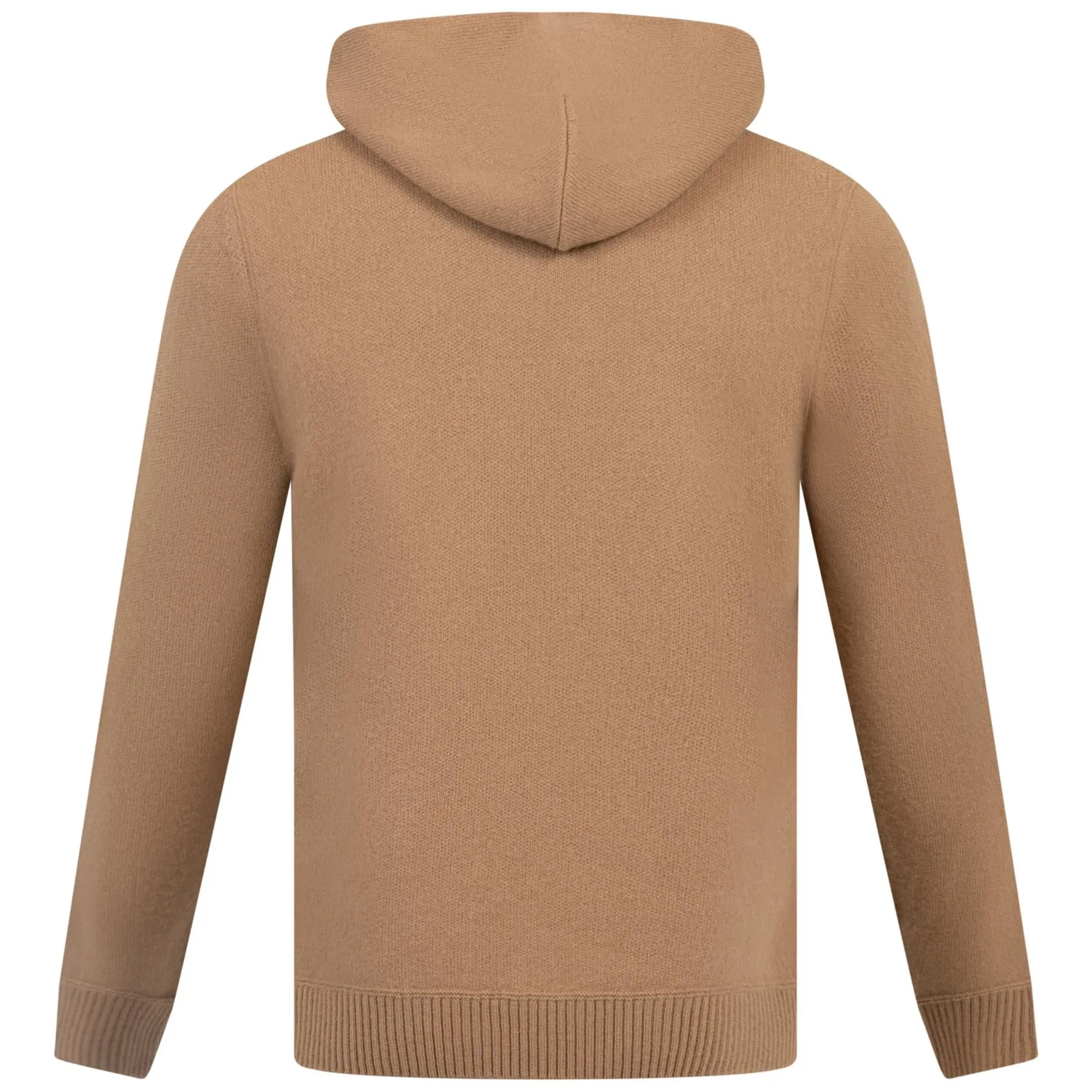 Mistico Knitted Wool Regular Fit Hoodie Medium Beige - W23