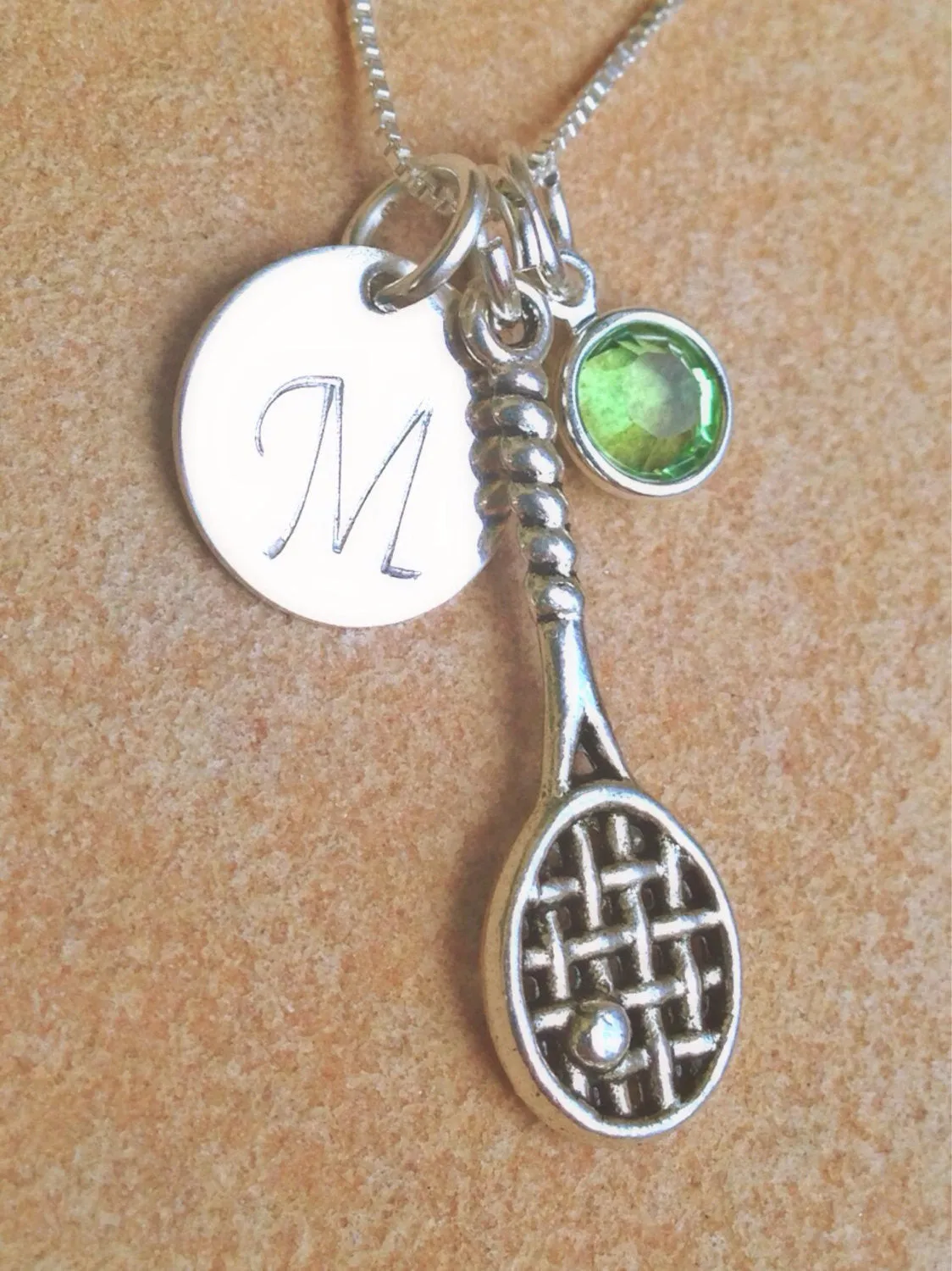 Monogram Necklace, tennis necklace, sport necklace, personalized necklace, personalized gifts, necklace, natashaaloha, tennis