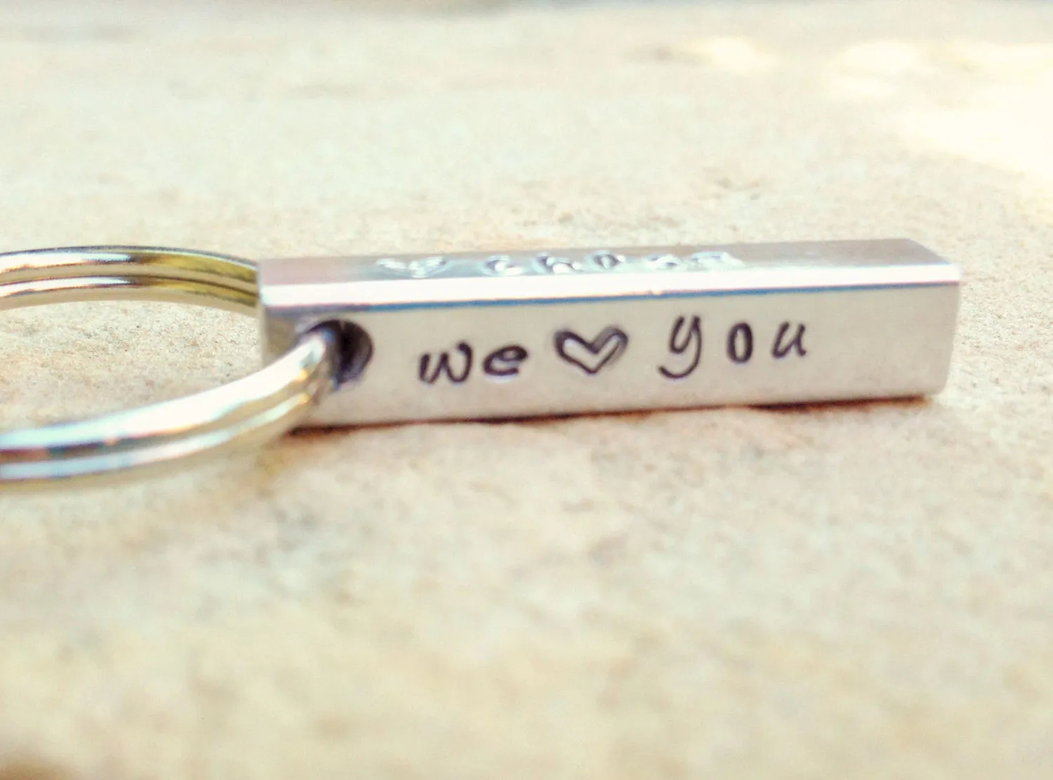 Motocross Keychain, Personalized Bar Keychain, Gifts for Men, Gifts for Dad, Motocross, Keychain, Hand Stamped Keychain