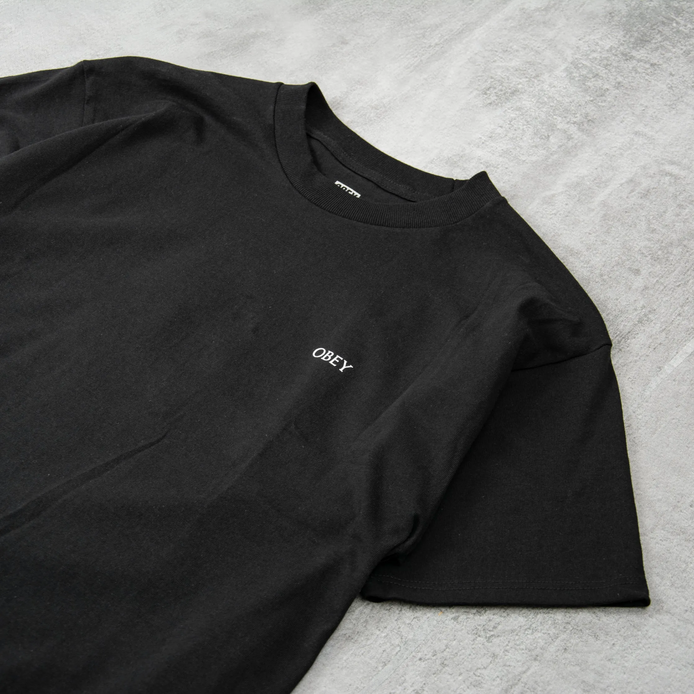 Obey Ripped Icon Tee - Black