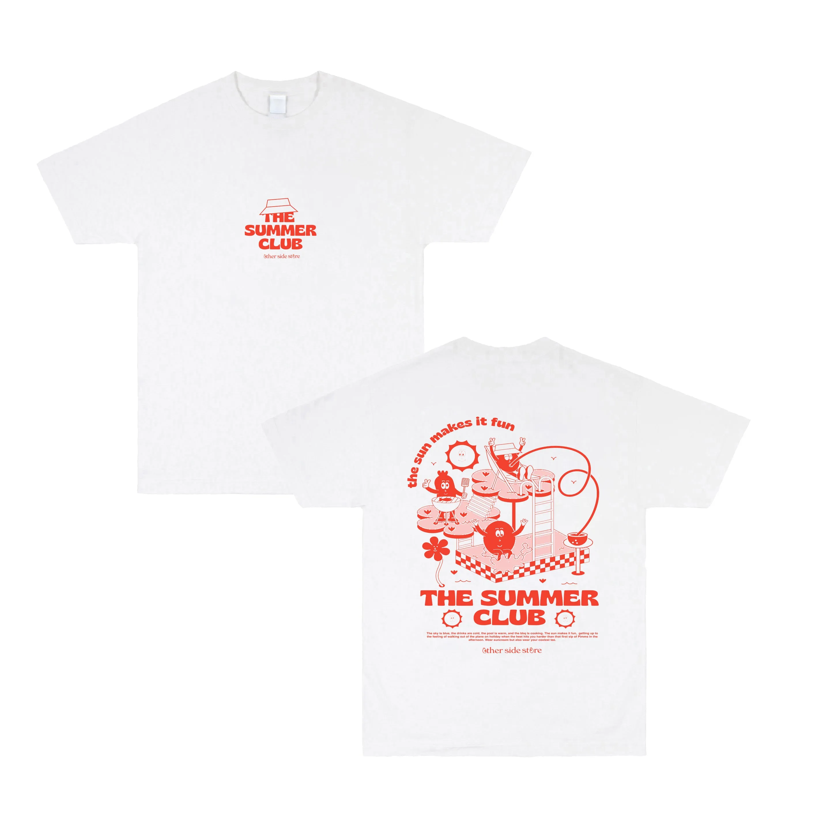 Other Side Store 'Summer Club' Tee - White