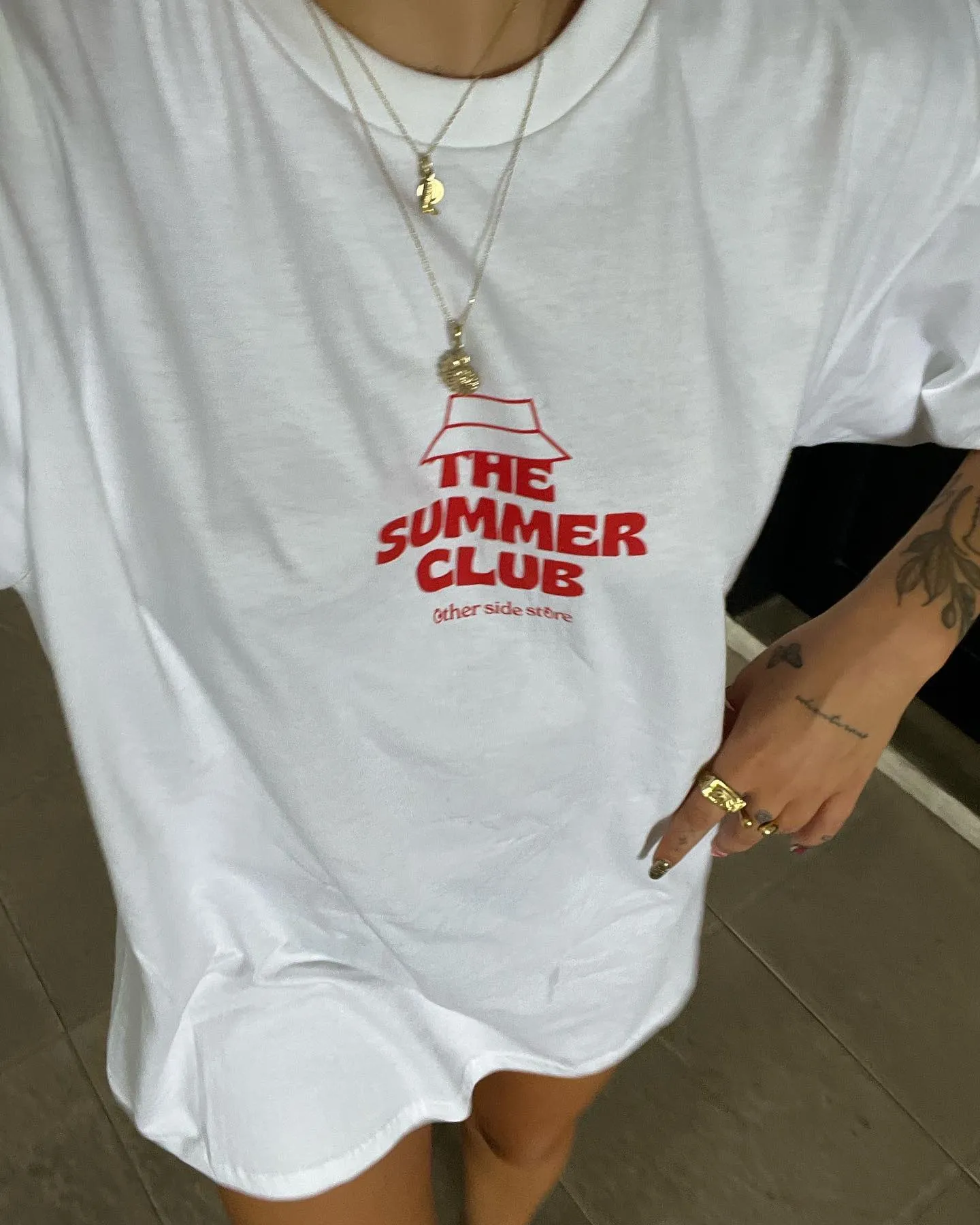 Other Side Store 'Summer Club' Tee - White