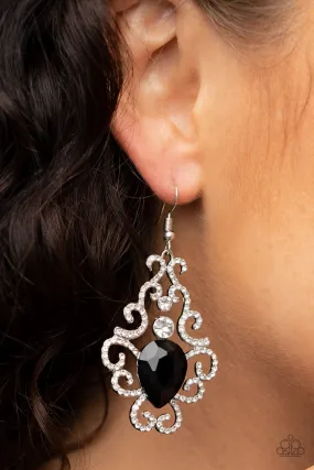 Paparazzi Happily Ever AFTERGLOW Black Earring