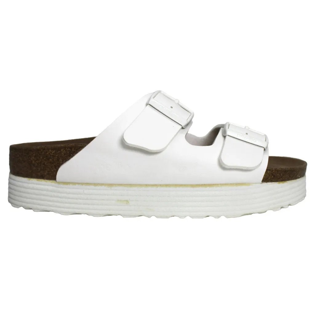 Papillio Birkenstock Arizona Platform Vegan 1018581 Unisex Sandal-White - UK 5.5