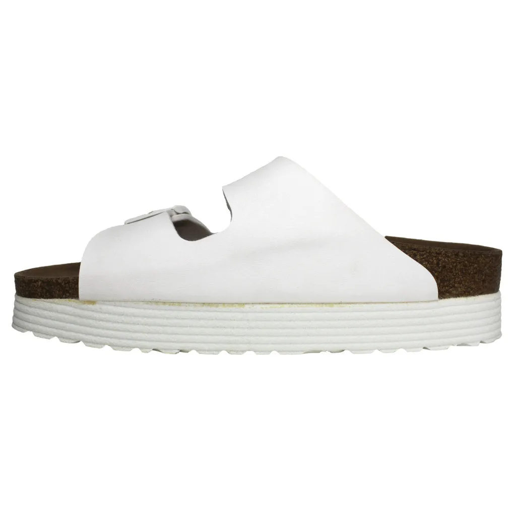 Papillio Birkenstock Arizona Platform Vegan 1018581 Unisex Sandal-White - UK 5.5