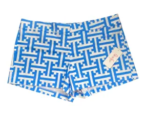 Persifor Blue Tile Patterned Shorts, 12