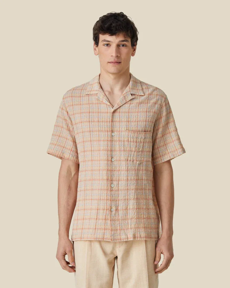 Plaid Crepe S/S Shirt