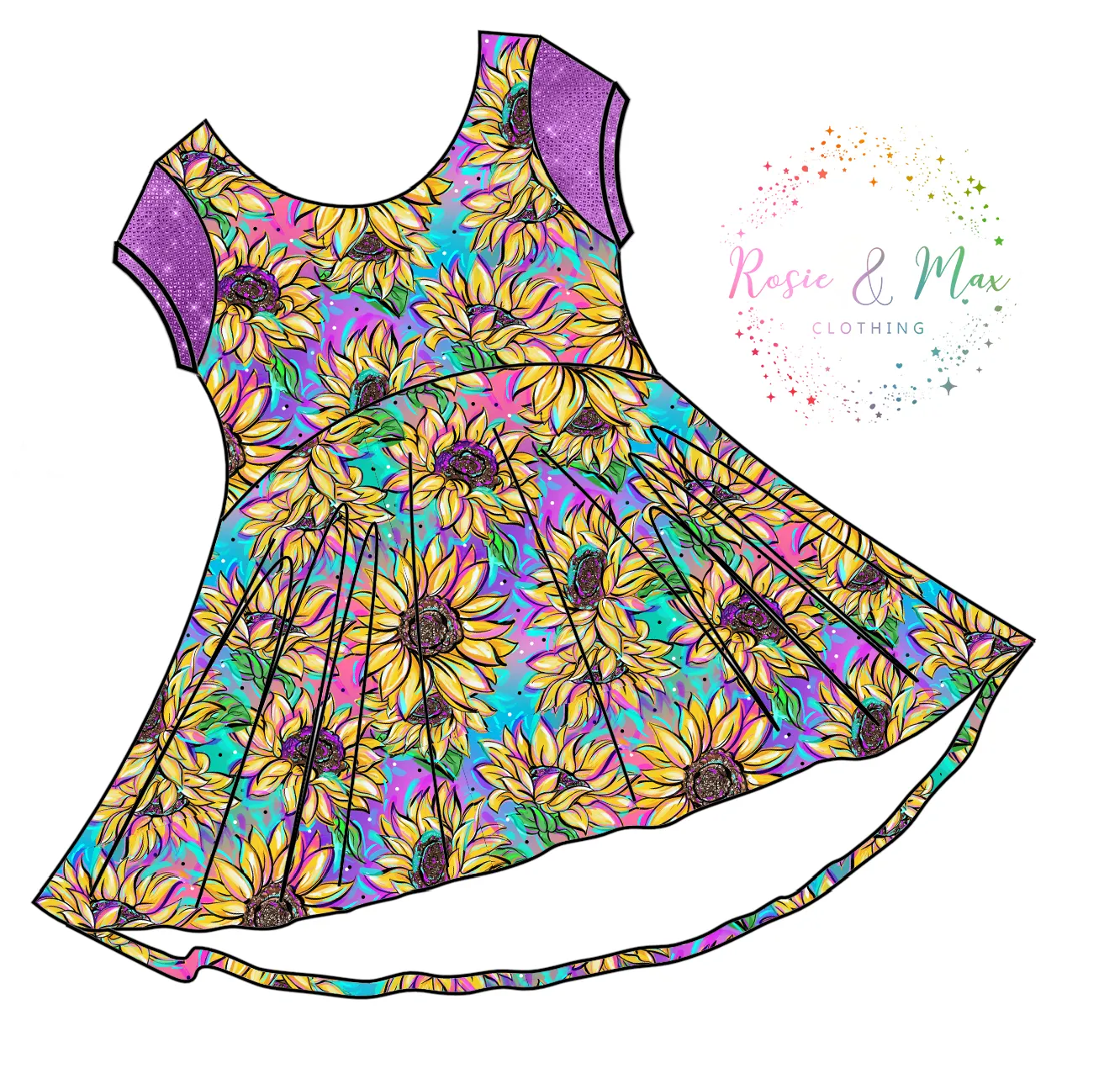 PREORDER - Seasonal Prints - Summer Sunflowers - Luna Tunic