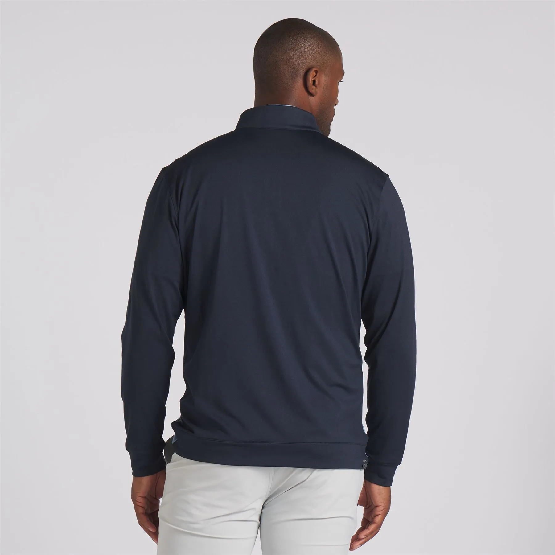 Pure Colourblock Quarter Zip Mid Layer Navy/Blue - SS24