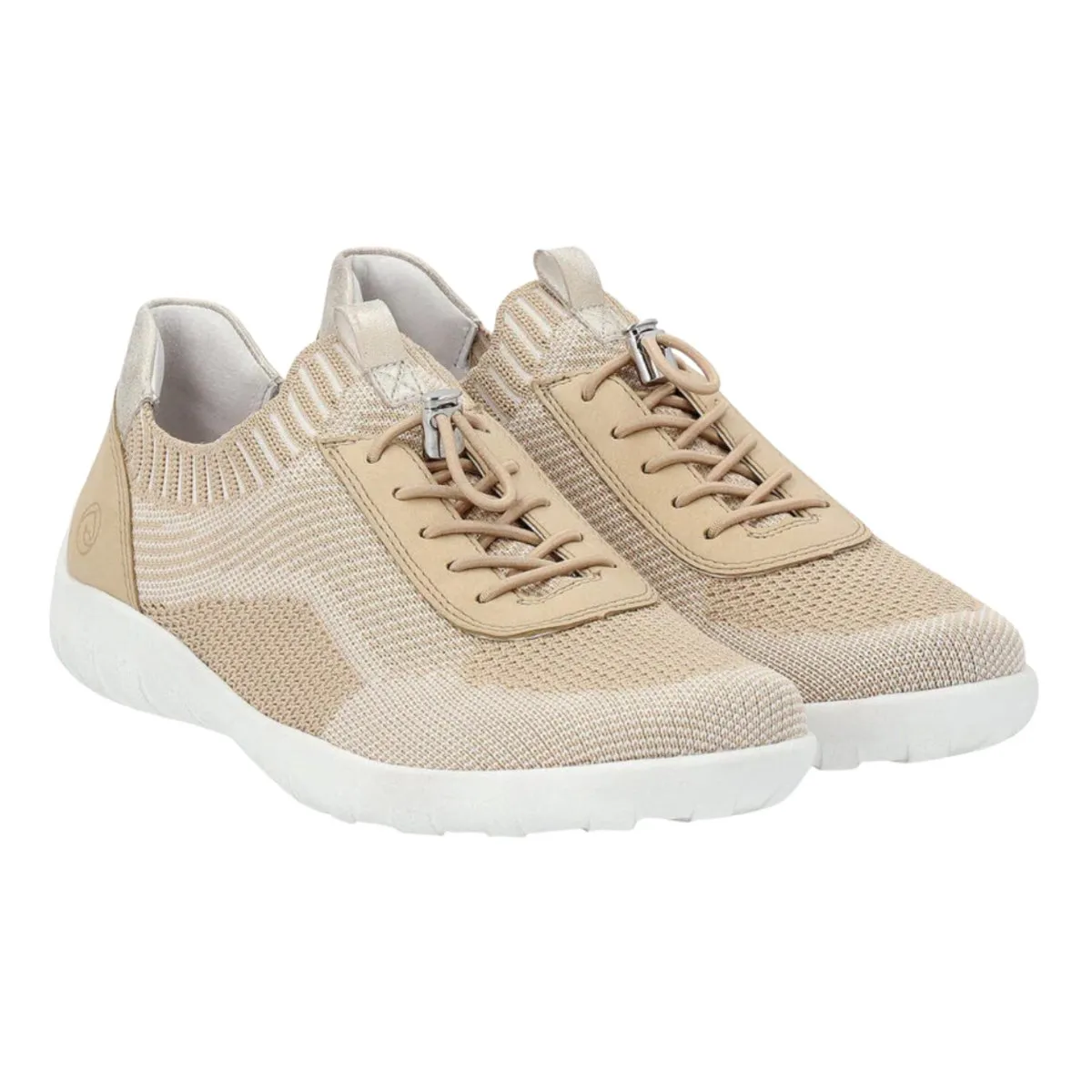 Rieker Women's R3518-20 Liv Corduroy-Vanilla/Tan/Bone Mesh