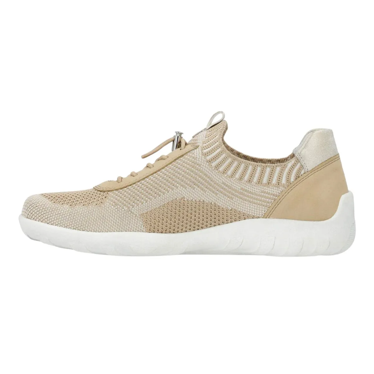 Rieker Women's R3518-20 Liv Corduroy-Vanilla/Tan/Bone Mesh