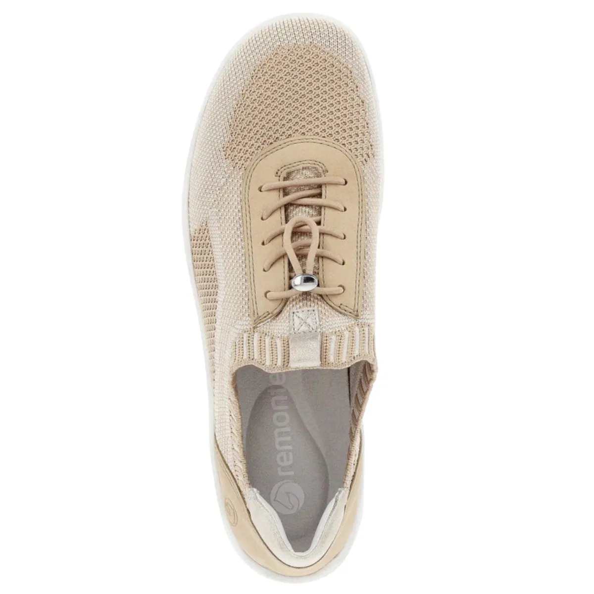 Rieker Women's R3518-20 Liv Corduroy-Vanilla/Tan/Bone Mesh