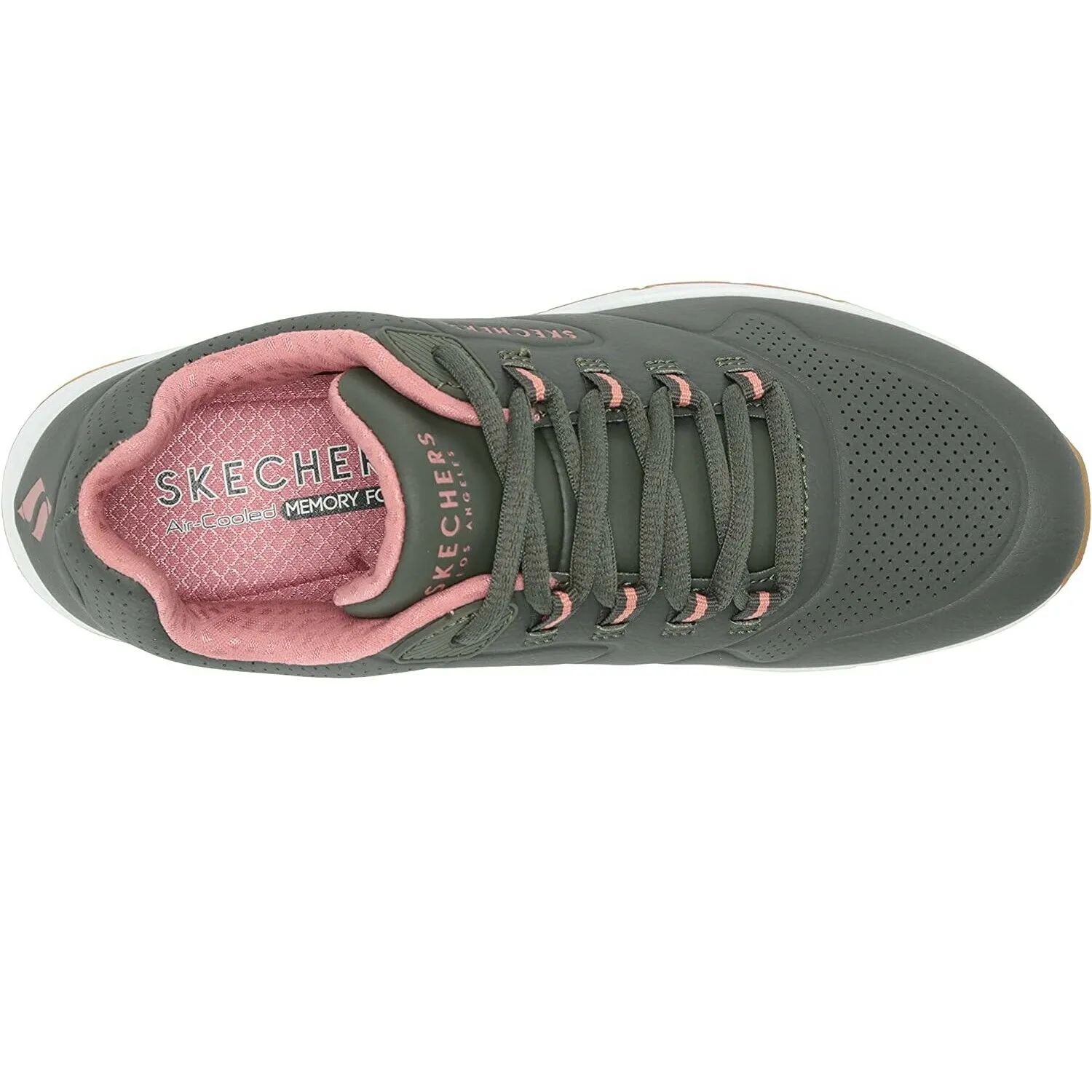 Scarpe donna SKECHERS - Art. 155542OLV  sneakers verde oliva sportivo casual