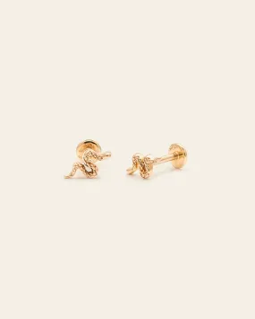 Serpent Stud - 14k Solid Gold