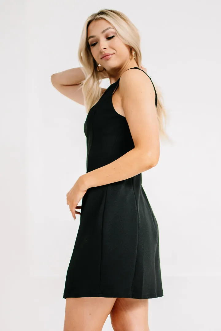 Simple Elegance Black Mini Dress