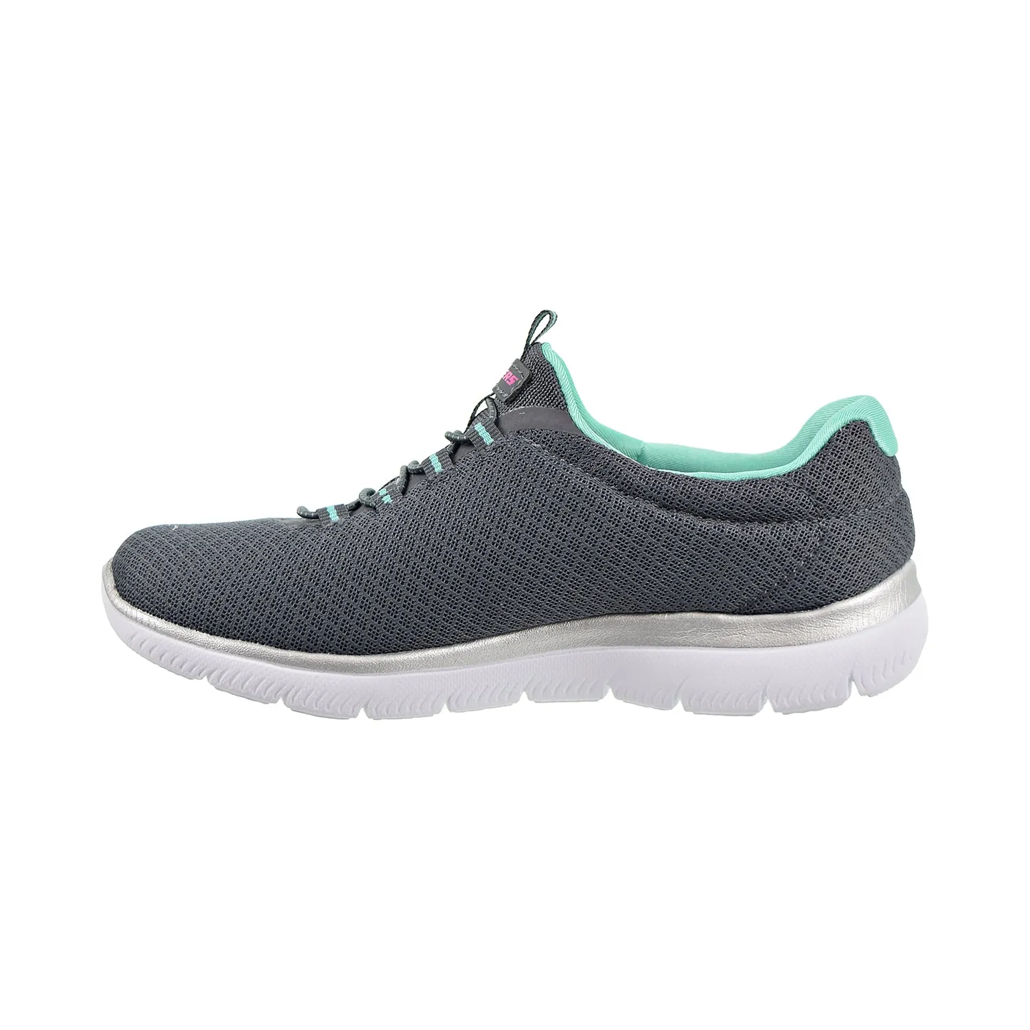 Skechers Summits Womens Shoes Charcoal/Green