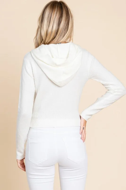 Soft Knit Zipper Front Hoodie