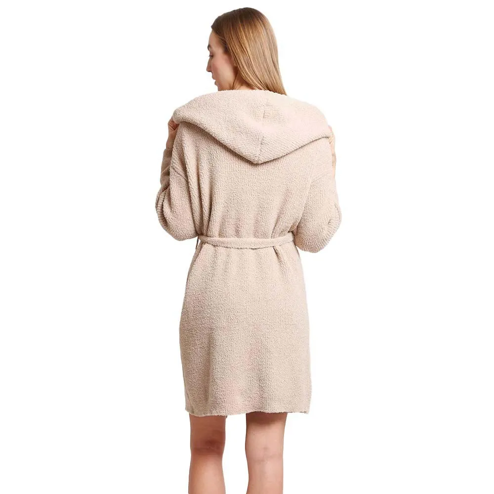 Solid Color Hooded Robe