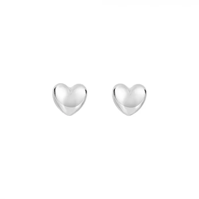 Solid Gold Heart Studs