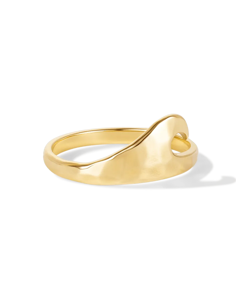 Solid Gold Surfer Ring