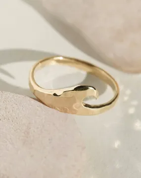 Solid Gold Surfer Ring