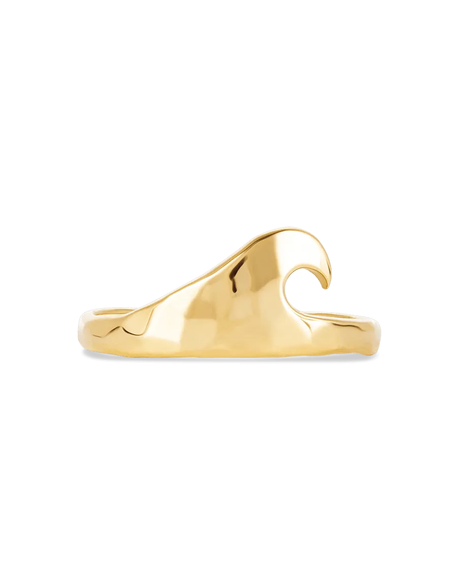 Solid Gold Surfer Ring