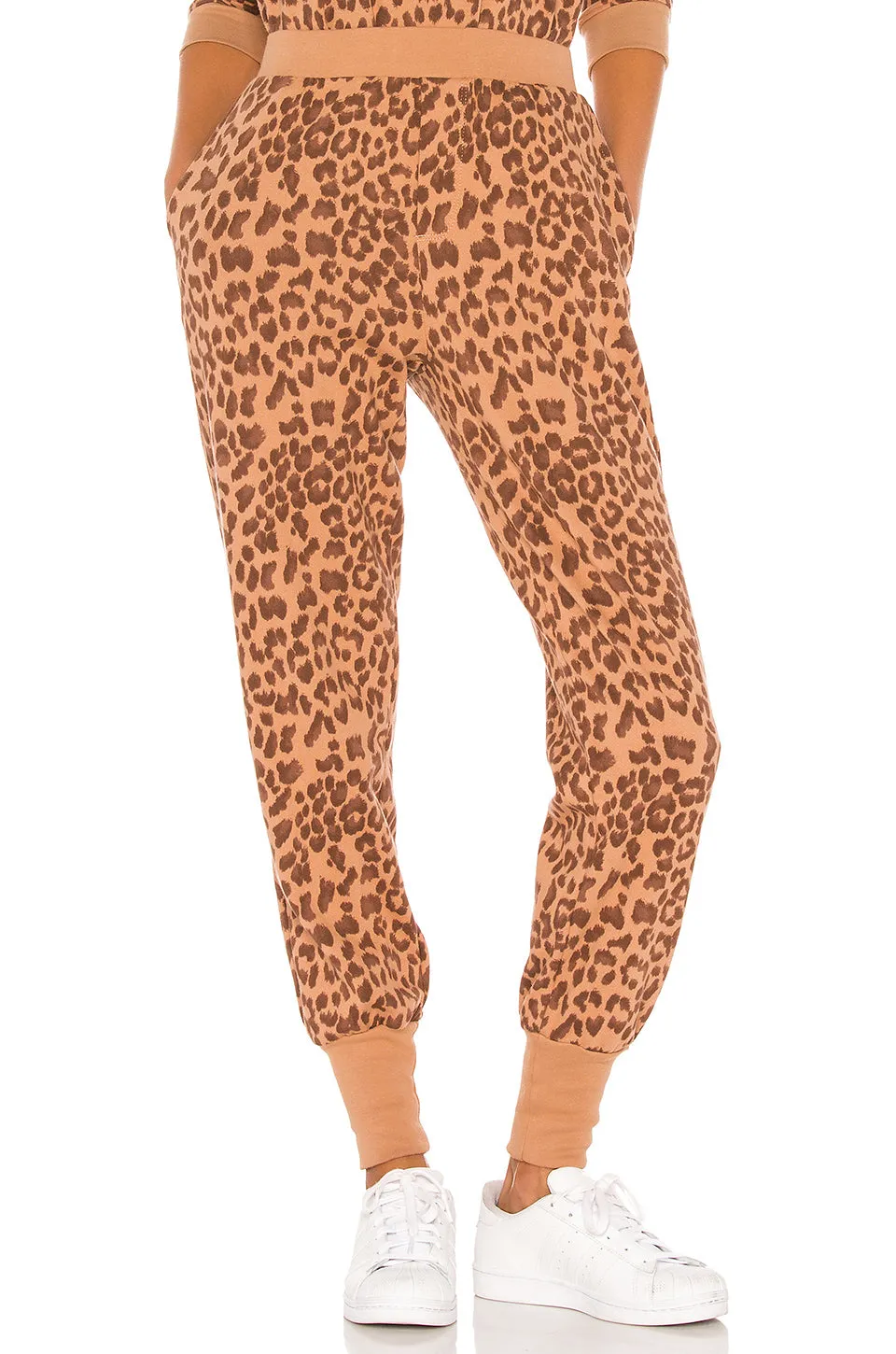 Strut This Femme Jogger Sweatpant Tan Freckle