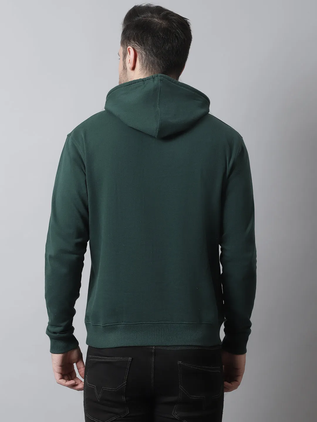 Style Quotient Men Green Hooded Sweatshirt