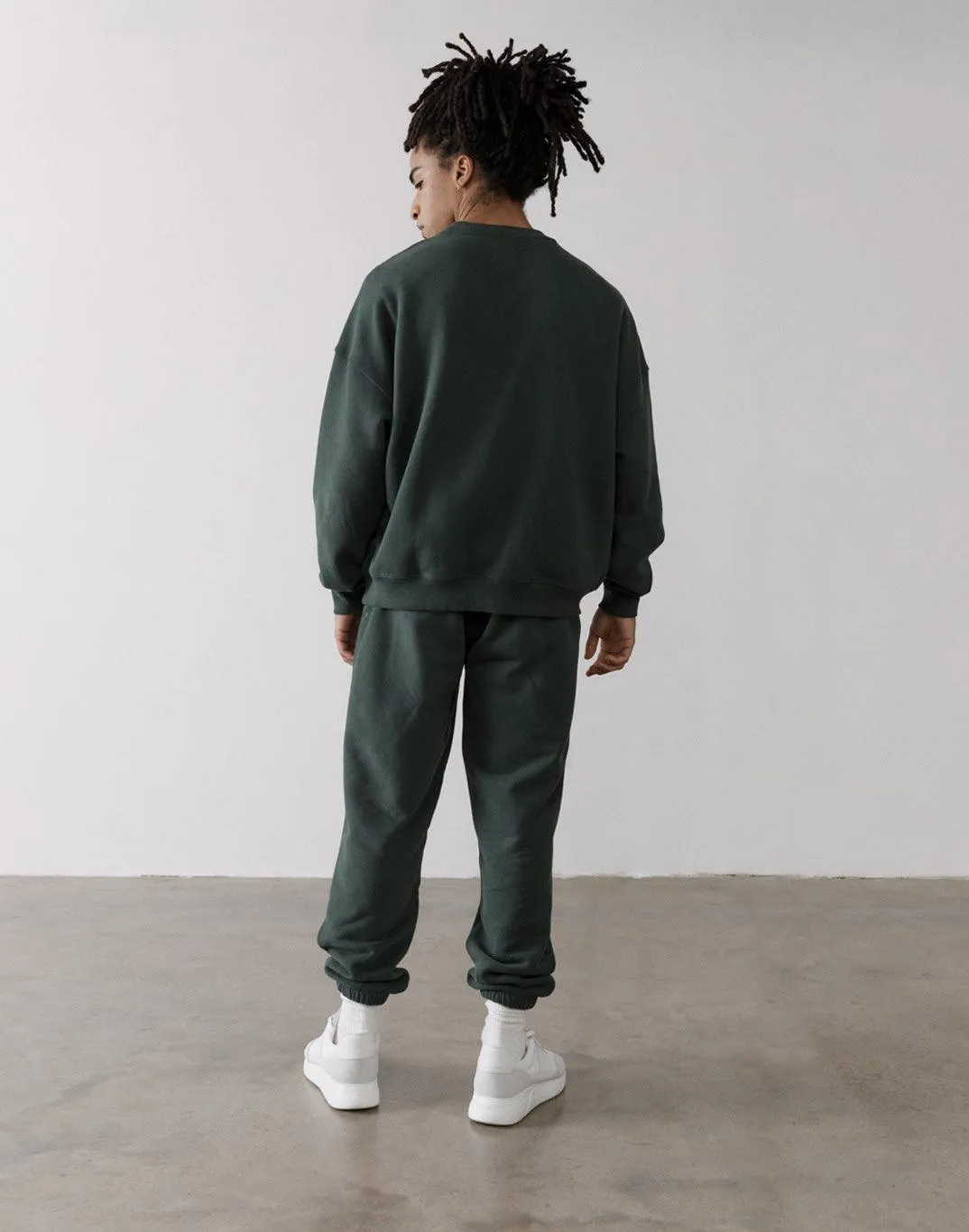 The Oversized Crew in Earth Green