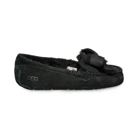 UGG Ansley Heritage Bow Black Slippers - Women's