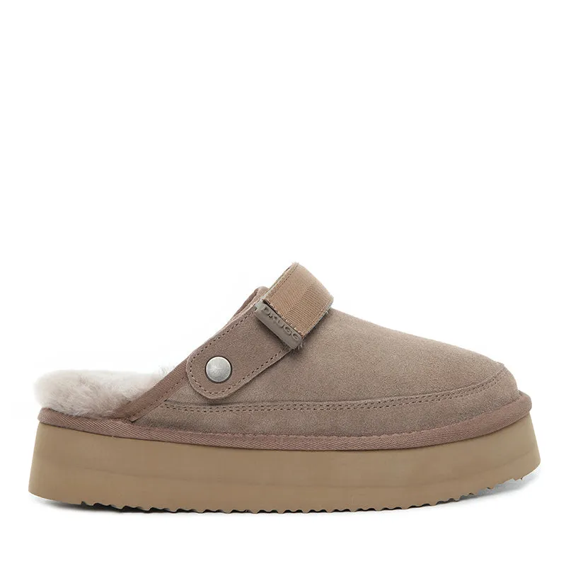 UGG Clogg Wool Platform Scuff